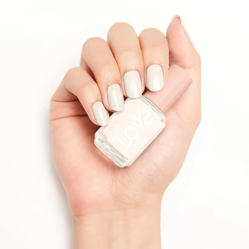 Miniatura 8 de LOVE by essie Esmalte de uñas, 80% a base de plantas, calidad de salón, vegano, blanco, Blessed Never Stressed, 0.46 onzas líquidas