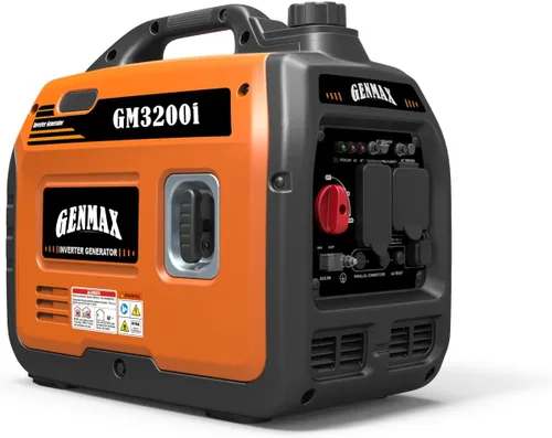 Miniatura 10 de GENMAX Generador portátil, motor de gas ultra silencioso de 1200 W, cumple con la EPA, función de modo ecológico, ultraligero para uso doméstico