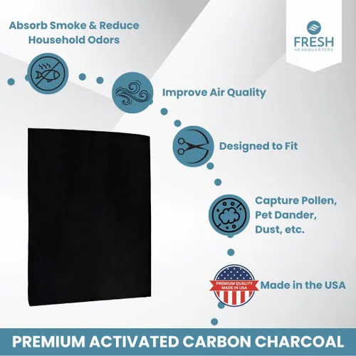 Miniatura 2 de Fresh Headquarters Filtro de repuesto de carbón activado para modelos de CA portátiles Whynter ARC‑14S / ARC‑14SH / ARC‑141BG (ARC‑CF‑14S) – Control