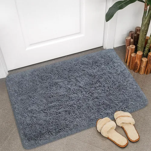 Miniatura 72 de Alfombras verdes para dormitorio de niños: alfombra de pasillo lavable de 2x6, alfombras pequeñas antideslizantes, esponjosas, suaves, peludas
