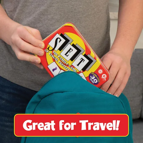 Miniatura 7 de Juegos de cartas SET para niños - Lata de coleccionista, Juego de emparejar, Juegos educativos, Juegos familiares divertidos, Noche