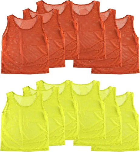 Miniatura 5 de Super Z Outlet 12 Pinnies Scrimmage - Chalecos de entrenamiento en equipo para niños, jóvenes, adolescentes, ligeros