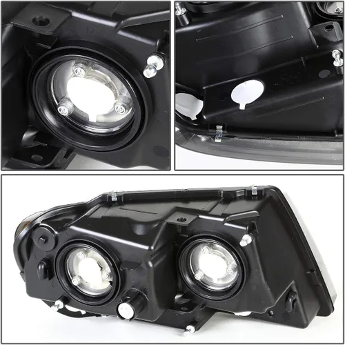 Miniatura 4 de DNA MOTORING HL-OH-JGC99-BK-CL1 - Repuesto de montaje de faros delanteros color negro transparente compatible con Jeep Grand Cherokee 99-04