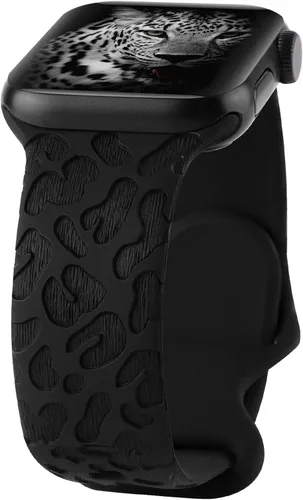 Miniatura 9 de Correas de silicona grabadas compatibles con Apple Watch de 1.496 in 1.575 in 1.614 in, correa deportiva impresa con láser compatible con iWatch