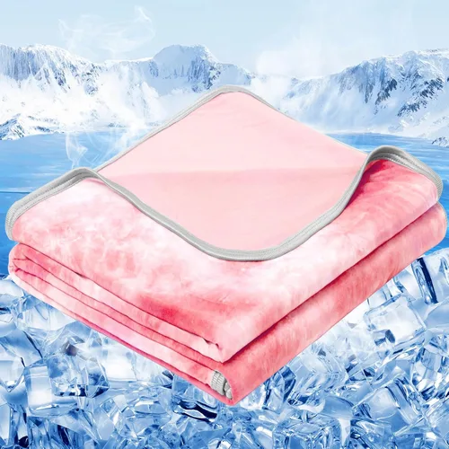 Miniatura 16 de inhand Manta refrescante (50 x 60 pulgadas), mantas refrescantes para personas que duermen con calor, absorbe el calor para mantener a los adultos