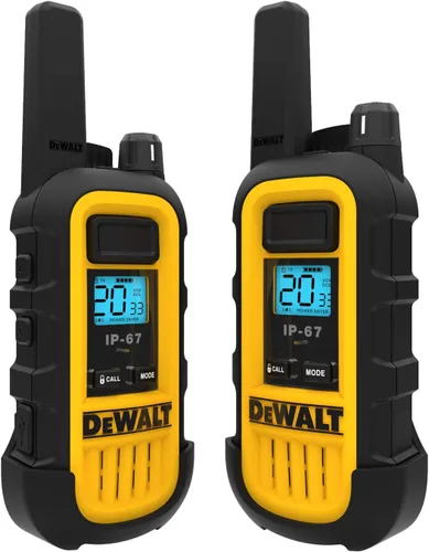 Miniatura 4 de DEWALT DXFRS300 Walkie Talkies de alta resistencia de 1 vatio, impermeable, resistente a los golpes, radio bidireccional recargable y de largo