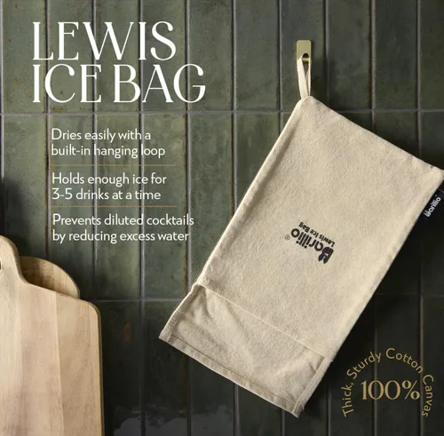 Miniatura 4 de Barillio Juego de mazo y bolsa Lewis de Big Shot - Big-Shot de madera de 13.75 pulgadas y martillo de hielo para cócteles con bolsa de trituración