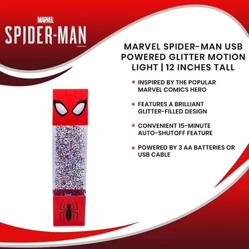 Miniatura 6 de Lámpara de mesa USB Marvel Spider-Man con luz LED de destellos Lámpara de mesita de noche para dormitorio, escritorio, sala de estar Artículos