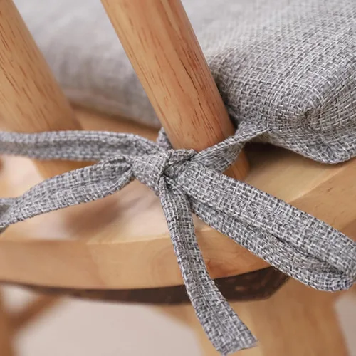 Miniatura 8 de Cojín de asiento con infusión de gel para efecto refrescante, cómoda silla de lino y algodón, alivia el dolor, diseño de correa de presión, espuma