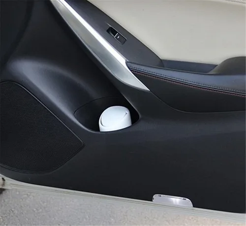 Miniatura 2 de Basurero de basura para automóvil, almacenamiento de residuos automotrices, oficina, hogar, contenedor de basura para portavasos, puertas, gel