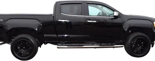 Miniatura 3 de IKON MOTORSPORTS, 2016 2017 - Visera de ventana compatible con Chevy Colorado GMC Canyon 2015-2022, estilo delgado, teñido de humo, 4 piezas