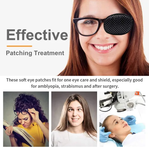 Miniatura 7 de eZAKKA Eye Patches for Adults, Eye Patch for Glasses, Silk Patch for Lazy Eye Amblyopia Strabismus and After Surgery (Floral+Black Polka Dots)