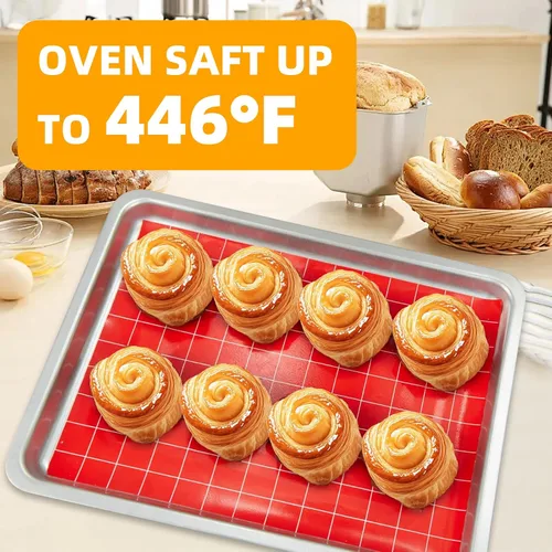 Miniatura 4 de Rollo de Tapete de Silicona para Hornear de 16 pulgadas x 5 pies, corte libre, tapete antideslizante para repostería, revestimiento antiadherente