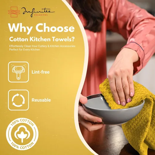 Miniatura 2 de Infinitee Xclusives Toallas de Cocina Premium - [Paquete de 12] 100% Toallas de Mano de Cocina de Algodón (38 x 63,5 cm) - Toallas de Cocina