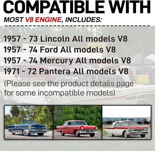 Miniatura 2 de Kit de conversión de encendido 1281 compatible con Ford 1957-1974 de 8 cilindros, kit ignitor de repuesto para Pertronix