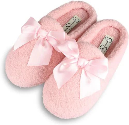 Miniatura 4 de Jessica Simpson Unisex-Child Plush Marshmallow Slide on House Slipper Clog with Memory Foam