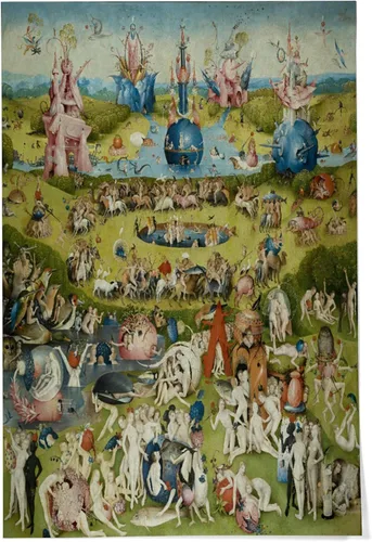 The Garden of Earthly Delights, (artista: Hieronymus Bosch c. 1480), obra maestra clásica (impresión artística Giclée de 24 x 36 pulgadas,