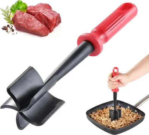MONGSEW Picador de carne, triturador y triturador resistente al calor para carne y hamburguesa, triturador de carne molida, espátula de carne de