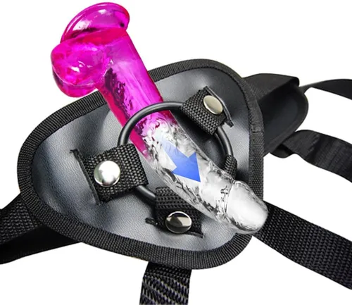 Miniatura 2 de Juego de Arnés y Strap-On para Principiantes: Strap-On Sexual Usable con Consolador Pequeño de 6.6 Pulgadas - Ideal para Masturbación Femenina