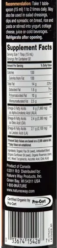 Miniatura 2 de Nature's Way Aceite de lino orgánico premium, 16 onzas líquidas