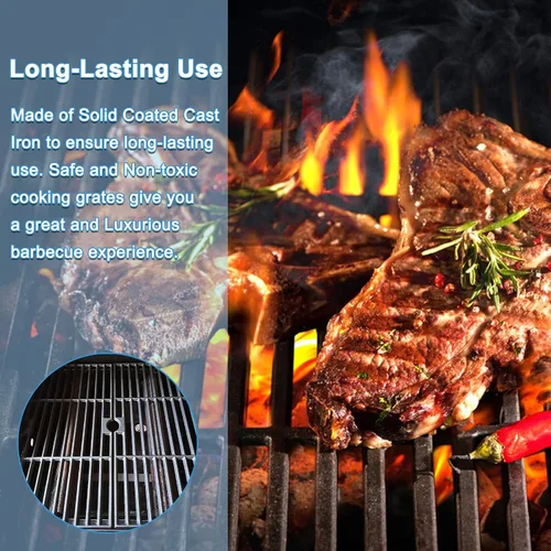 Miniatura 9 de Piezas de repuesto para parrilla Charbroil Advantage 463344015, 3 quemadores 463343015, rejillas de parrilla de hierro fundido, tubos de quemador