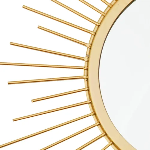 Miniatura 2 de Juego de 3 espejos metálicos para pared con diseño de rayos de sol para decoración del hogar, obra de arte para pared de sala de estar, dormitorio