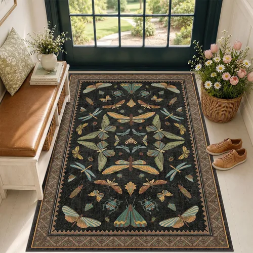Miniatura 107 de Hazo Haus Alfombra de Baño Bohemia Lavable 2x3, Alfombras Pequeñas para Cocina, Tocador, Puerta Principal Entrada Interior, Antideslizante Pelo Bajo