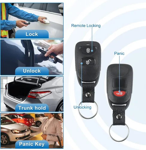 Miniatura 3 de X AUTOHAUX OSLOKA-320T OSLOKA-320T de 3 botones de entrada sin llave de control remoto llavero de proximidad para Hyundai Tucson 2005-2009 313.8MHz