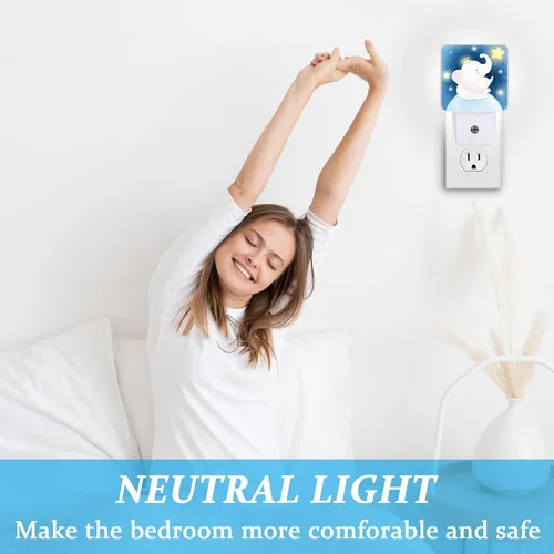 Miniatura 3 de Luz nocturna de dinosaurio, lámpara nocturna de pared enchufable con sensor de atardecer a amanecer, lámpara LED de 0.5 W de eficiencia energética