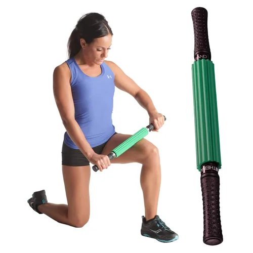 Miniatura 8 de THERABAND Rodillo Masajeador +, Palo Portátil de Rodamiento Muscular con Mangos Retráctiles para Liberación Miofascial Propia, Masaje de Tejido
