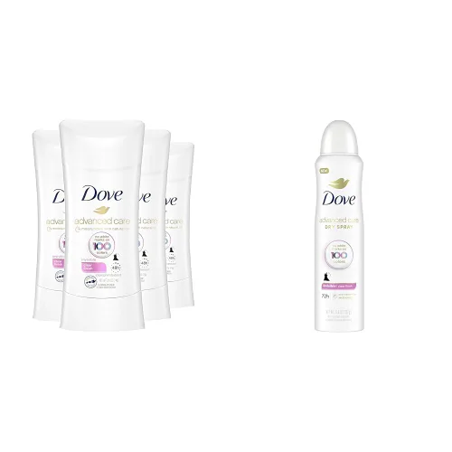 Dove Desodorante antitranspirante en barra sin marcas blancas en 100 colores, acabado transparente, sudor de 48 horas y desodorante antitranspirante