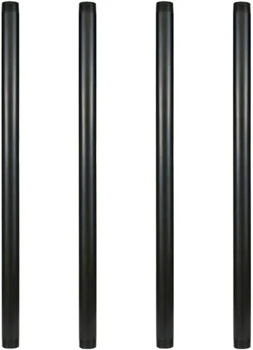 GeilSpace Tubo de metal negro precortado de 1 x 28 pulgadas, acero industrial que se adapta a tubos y accesorios roscados negros estándar de una