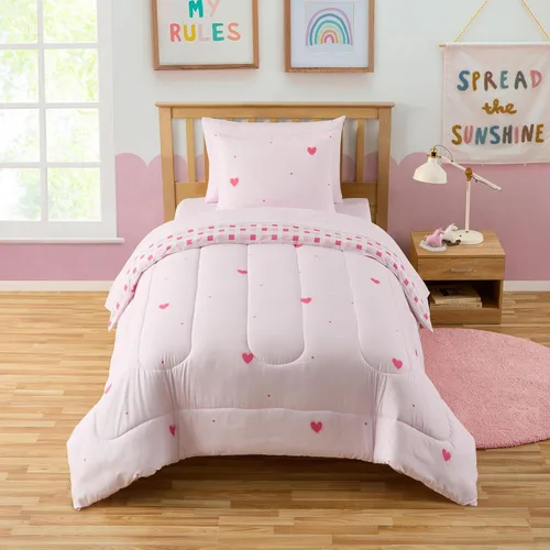Miniatura 22 de Juego de ropa de cama para niños en una bolsa para niños y niñas, juego de sábanas impresas y edredón, individual, Waterbury Marble Mármol Waterbury