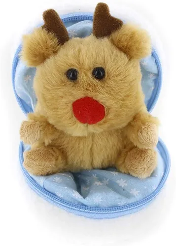 Miniatura 12 de Plushland Bola de Nieve Animal de Peluche con Cremallera Animales de Peluche Lindos Surtido de Juguetes Blandos para Novia, Familiares y Amigos