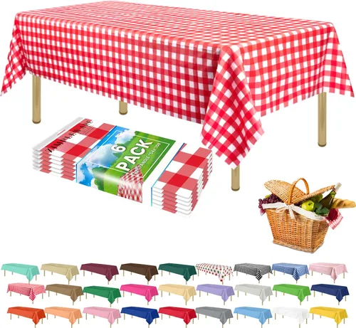 Miniatura 121 de Zimpleware - Mantel redondo de plástico para fiestas de 213 cm (84 pulgadas) de diámetro (paquete de 1, 6 y 12 unidades)