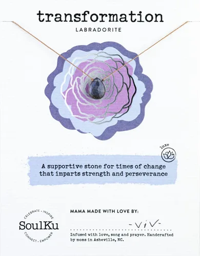 Miniatura 22 de SoulKu Luxe Inspirational Necklace, Empowerment Jewelry, Handcrafted Necklace For Women, Gift For Mom, 2" Extender With Lobster Clasp, 16" Nylon Cord