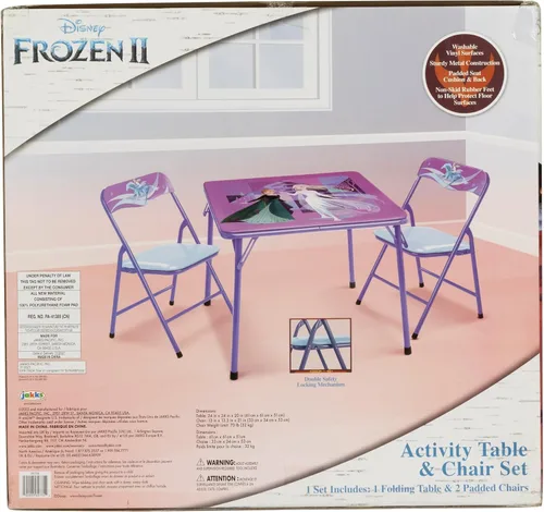 Miniatura 3 de Disney Frozen Juego de mesa y sillas plegables para niños de 36 meses hasta 7 años, incluye: 1 mesa