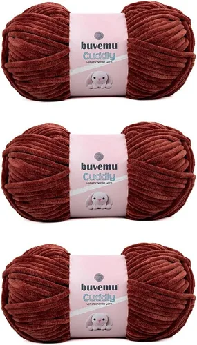 Miniatura 57 de Hilo de felpilla de terciopelo, súper suave y esponjoso, para tejer, hacer manualidades, color amigurumi, duradero para el desprendimiento, 3.53