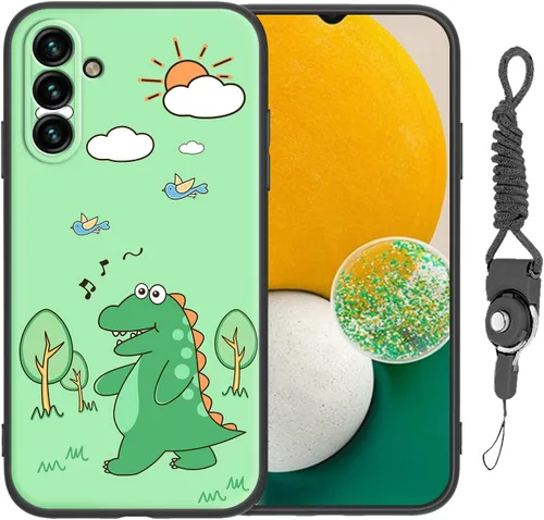 Miniatura 56 de Funda para Galaxy A51 5G (no compatible con la versión A51 4G) con correa de cordón, para niñas y mujeres, diseño lindo de anime, funda de silicona