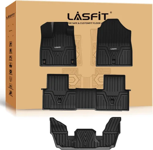 Miniatura 14 de LASFIT Alfombrillas para Honda Civic Sedan 2016-2021 y Hatchback 2017-2021 y Coupe 2016-2020, Alfombrillas de TPE de Ajuste Personalizado para Todo
