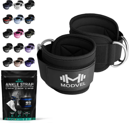 Miniatura 14 de Modvel Gym Ankle Strap for Cable Machines – Glute & Leg Kickback Ankle Straps for Gym Workouts – Adjustable, Padded Support for Strength Training