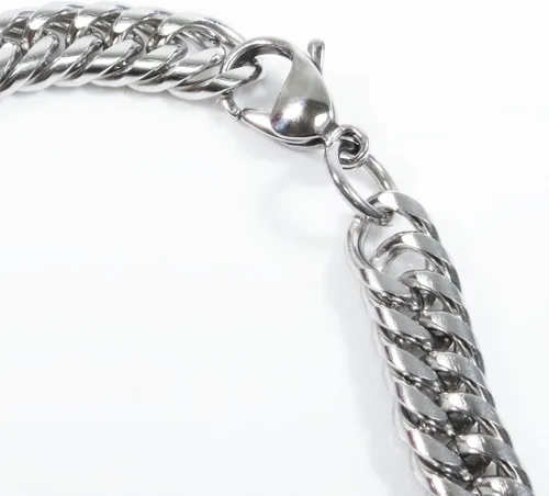 Miniatura 3 de Pulsera de acero inoxidable de doble eslabón, 0.315in