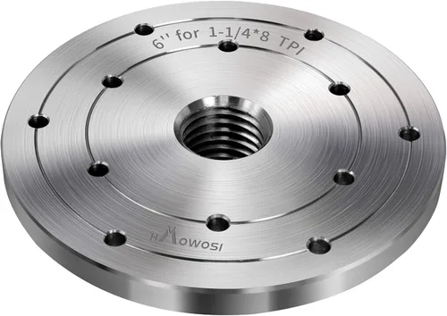Miniatura 9 de Placa frontal de torno de madera de acero de 6 pulgadas, placa frontal para torno de madera, placa frontal de torno apta para husillo de 1-1/4