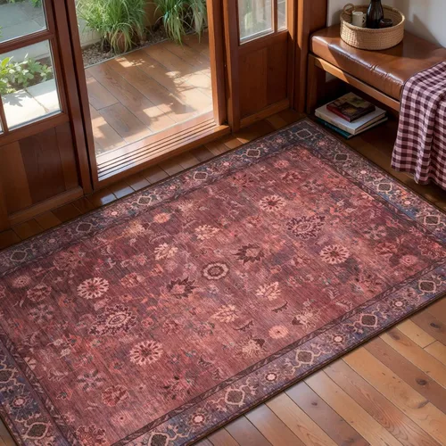 Miniatura 20 de Tangsoo Alfombra lavable para pasillo, antideslizante, 2 x 6 pies, estilo bohemio, floral, vintage, para entrada, suelo suave, para cocina, baño