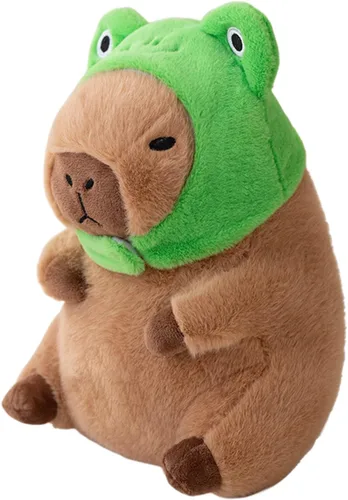 Miniatura 9 de Ditucu Bonita almohada de felpa Capybara naranja con mochila de tortuga, animales de peluche, juguetes de peluche Capibara, regalos para niños