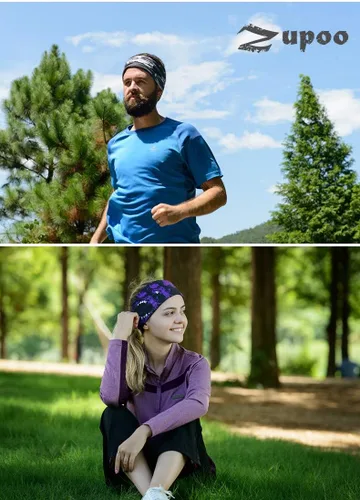 Miniatura 7 de Zupro Diademas para hombre y mujer, protección solar, máscara facial, bandana deportiva, bufanda mágica, polaina para el cuello, para correr