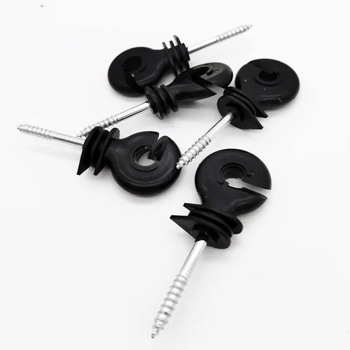 Miniatura 2 de Aislador eléctrico para valla, 60 unidades, aislador de rosca, poste de madera, aislador de poste de madera y 1 herramienta aislante gratuita (negro)