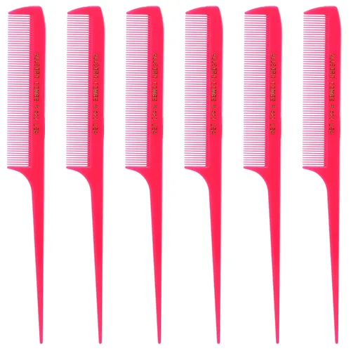 Miniatura 10 de Allegro Combs Peines de cola de rata de 441. 8.5 pulgadas para trenzar o separar dientes finos de cola de rata, juego de peines para peinar