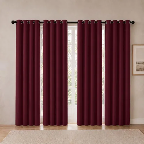 Miniatura 23 de Cortinas de oscurecimiento de habitación de 45 pulgadas de largo para dormitorio y sala de estar, cortinas térmicas aislantes con ojales