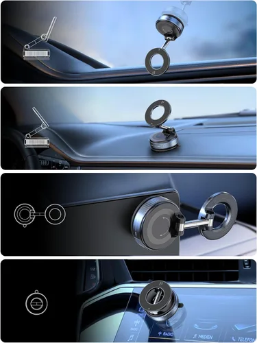 Miniatura 2 de snanlen Soporte magnético de teléfono de vacío de nano gel de 360° mejorado para Magsafe